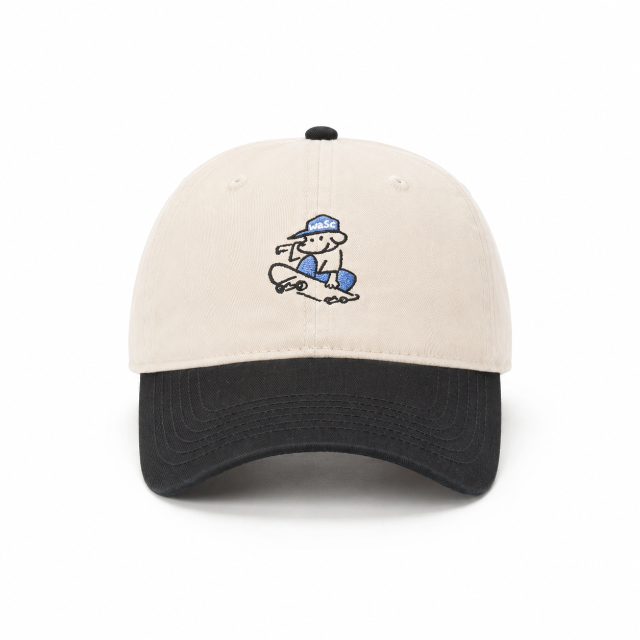 custom color blocked embroidered baseball cap