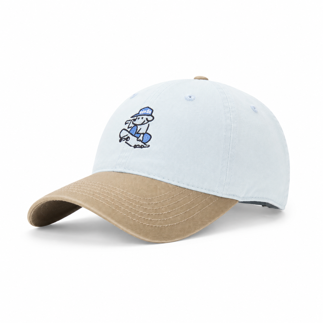 custom color blocked embroidered baseball cap