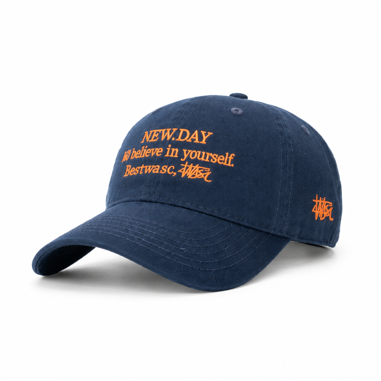 custom slogan embroidered baseball cap