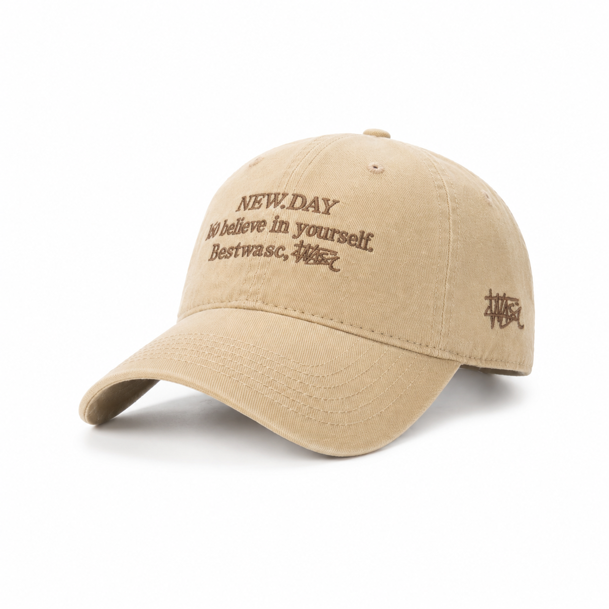 custom slogan embroidered baseball cap