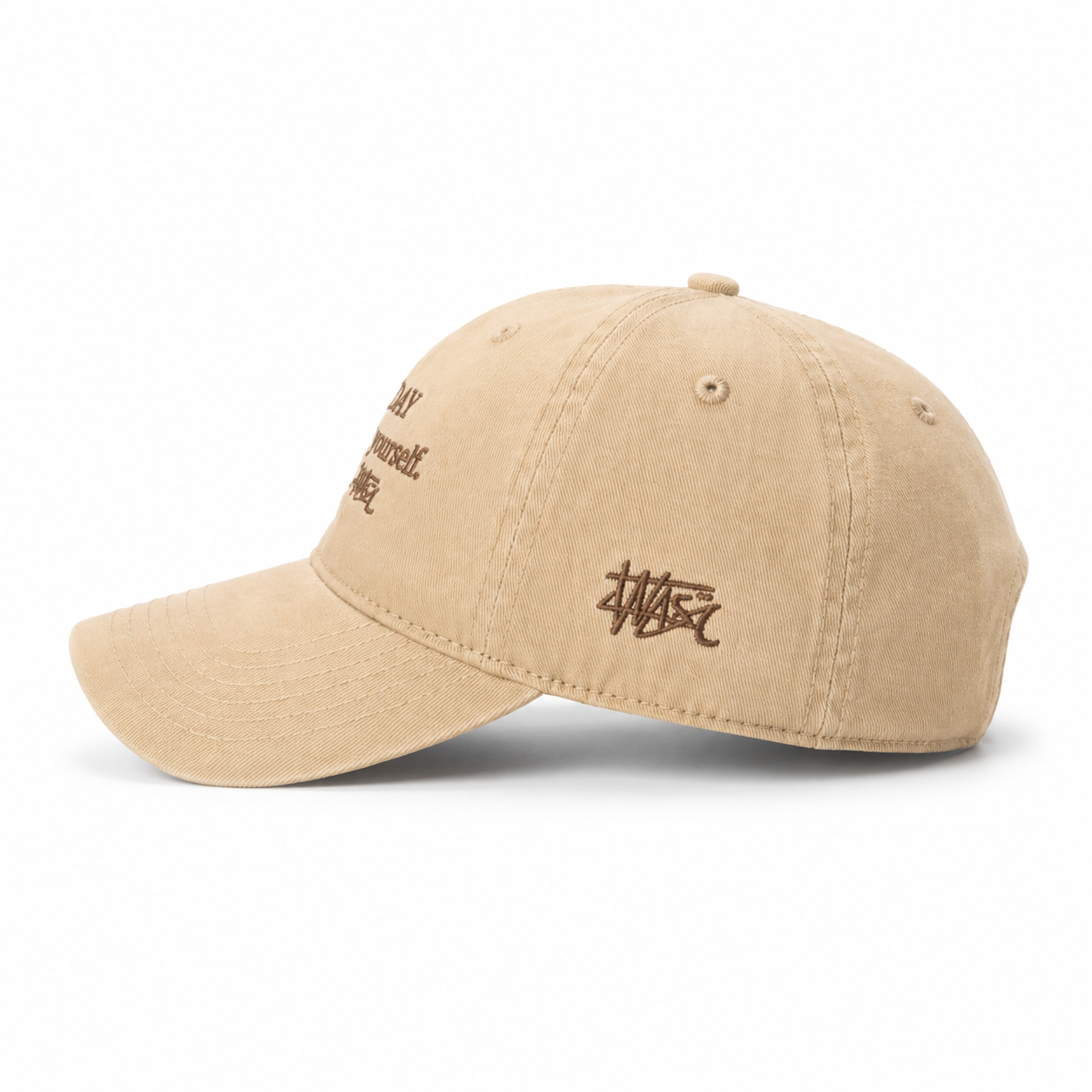 custom slogan embroidered baseball cap