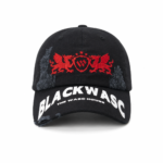 custom distressed ripped edge printed & embroidered baseball cap
