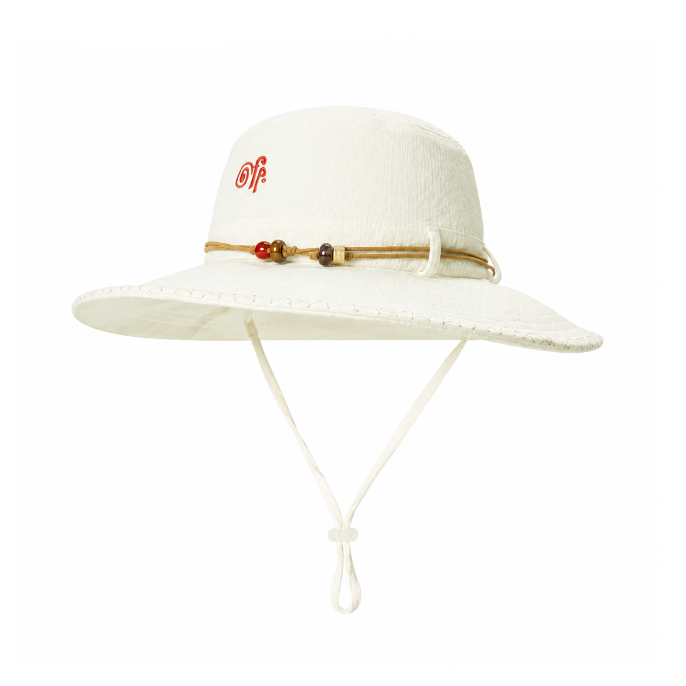 custom beaded embroidered breathable sun protection bucket hat