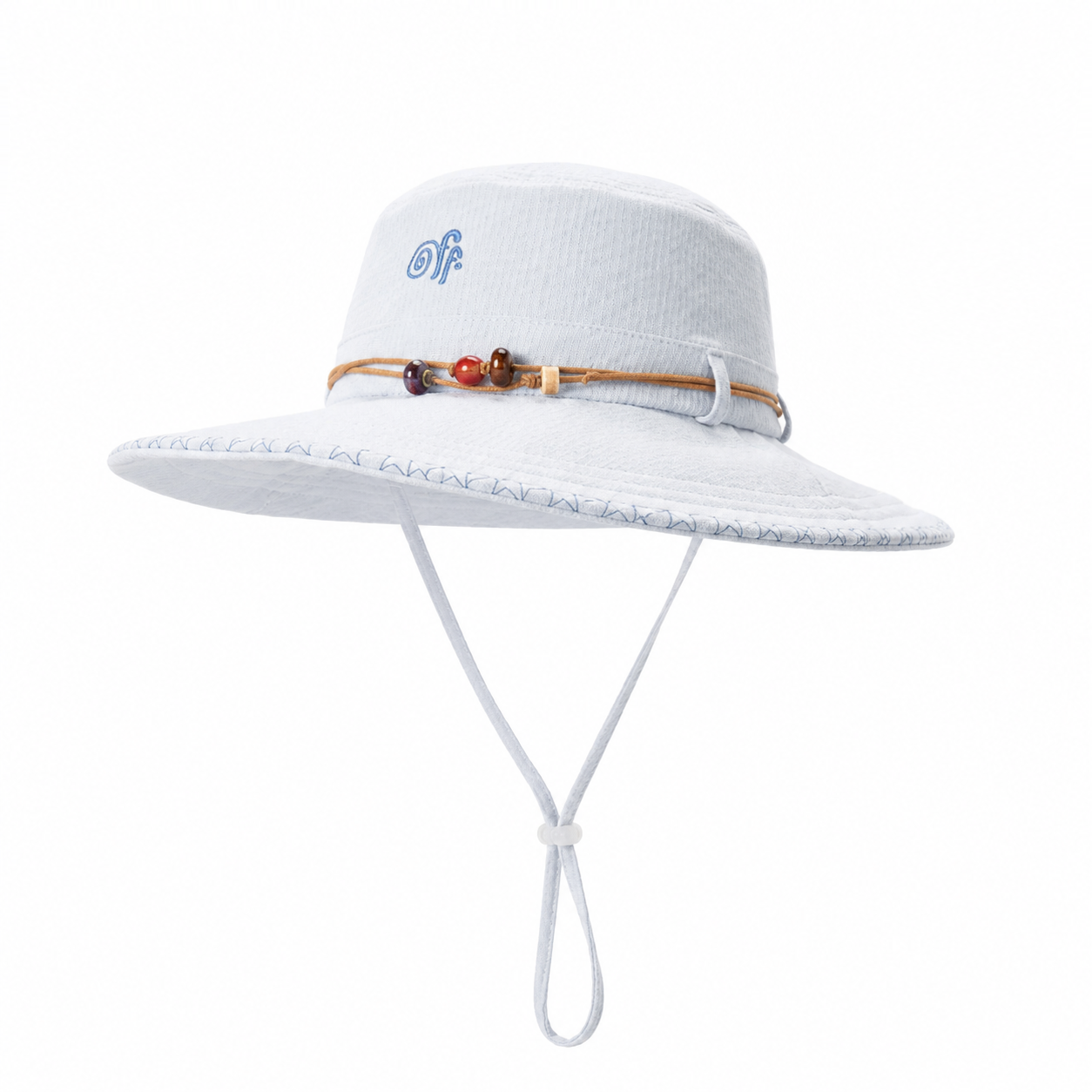 custom beaded embroidered breathable sun protection bucket hat