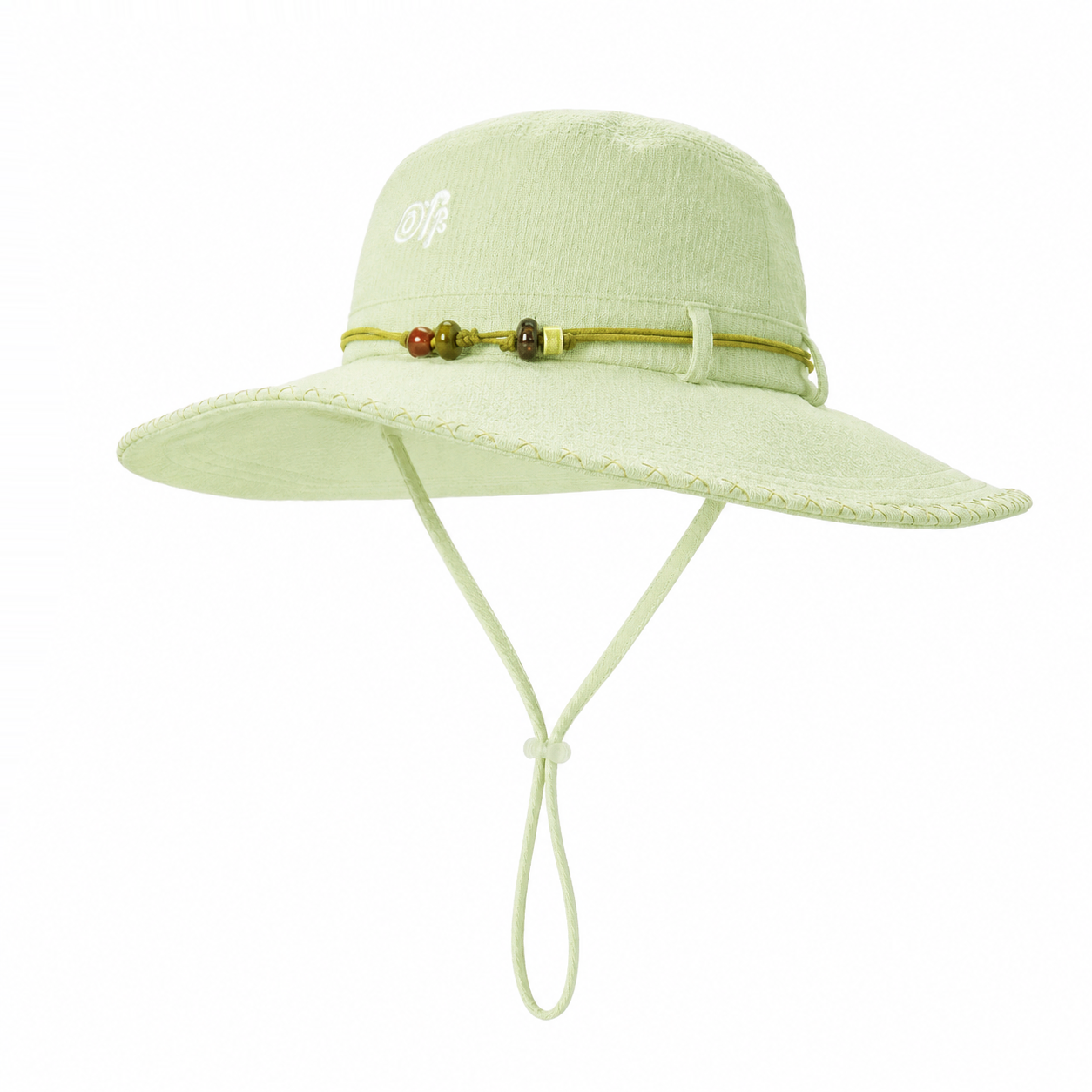 custom beaded embroidered breathable sun protection bucket hat
