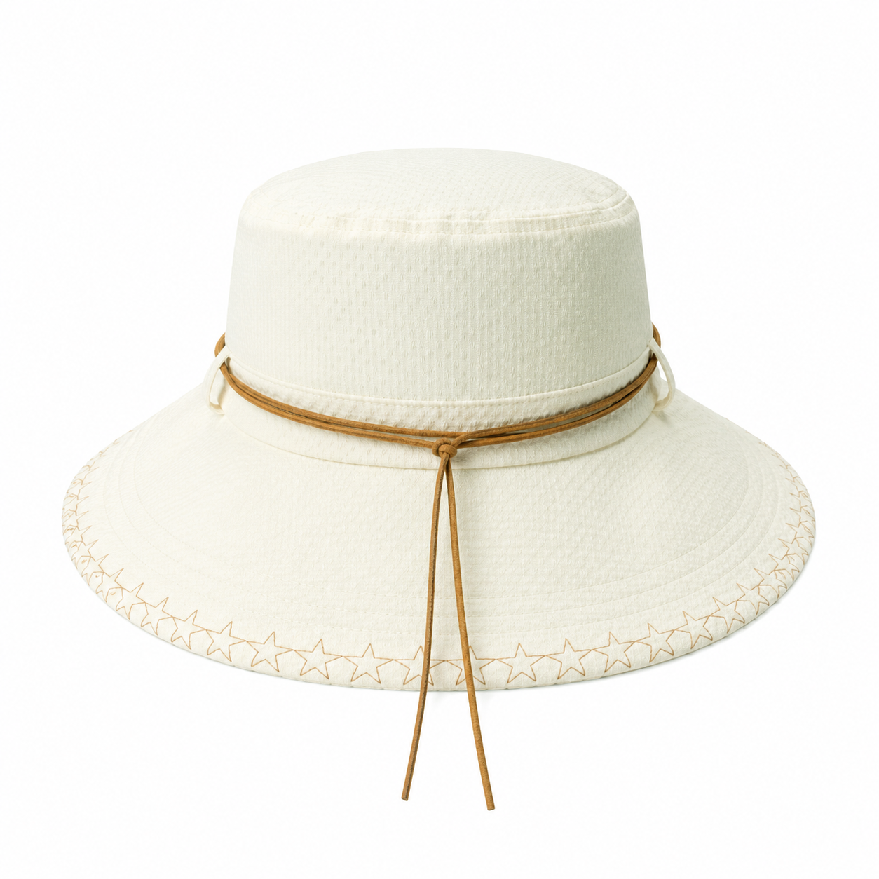 custom beaded embroidered breathable sun protection bucket hat
