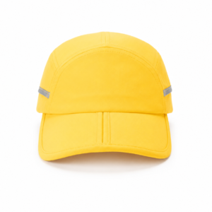 solid color reflective stripe split brim five panel cap custom