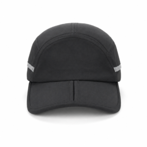 solid color reflective stripe split brim five panel cap custom