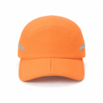 solid color reflective stripe split brim five panel cap custom
