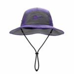 Custom Color-Blocked Mesh Bucket Hat with Wind Strap, Breathable, Sun Protection & Waterproof