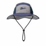 Custom Color-Blocked Mesh Bucket Hat with Wind Strap, Breathable, Sun Protection & Waterproof