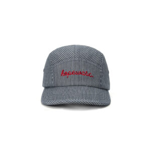 custom striped embroidered 5 panel cap