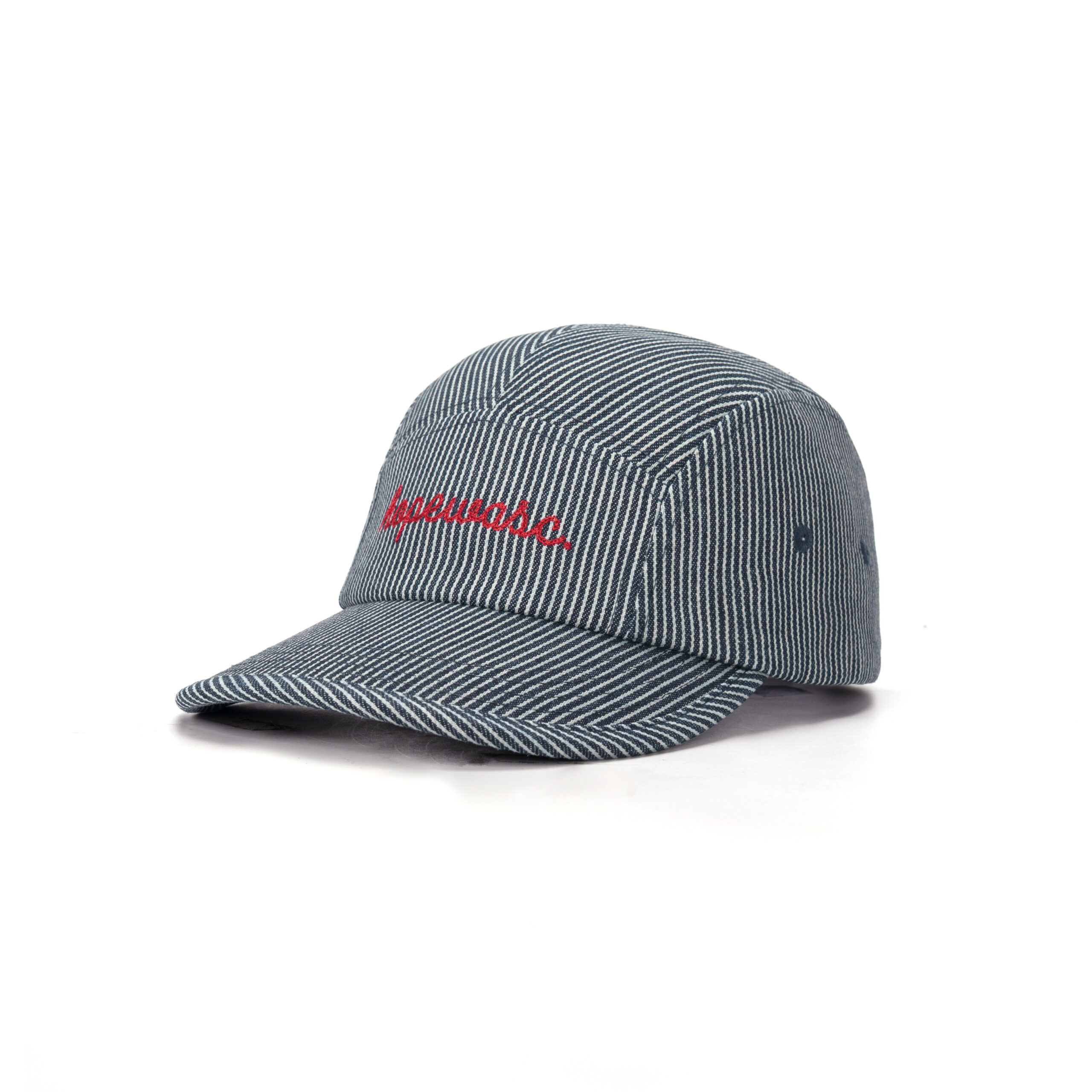 custom striped embroidered 5 panel cap