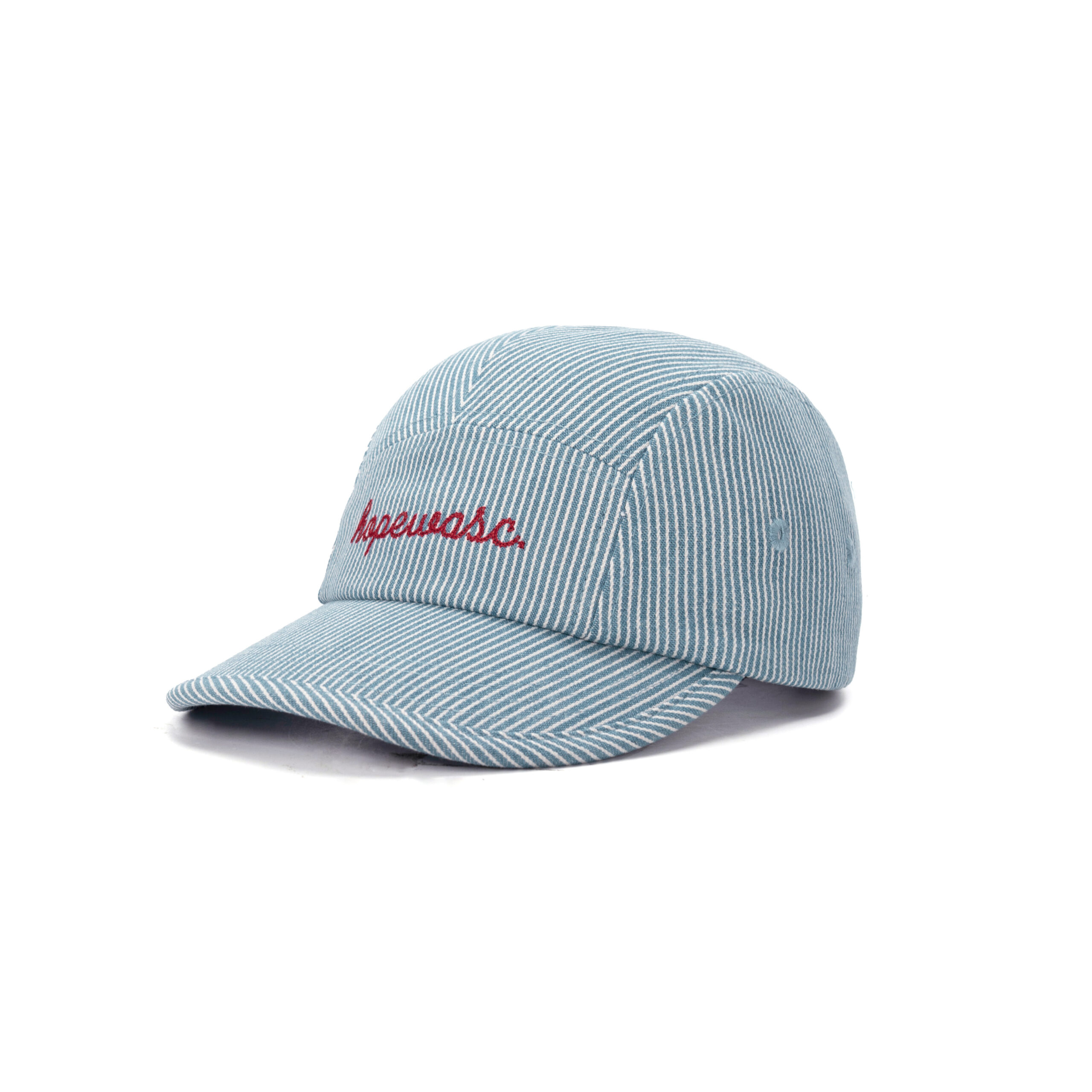 custom striped embroidered 5 panel cap
