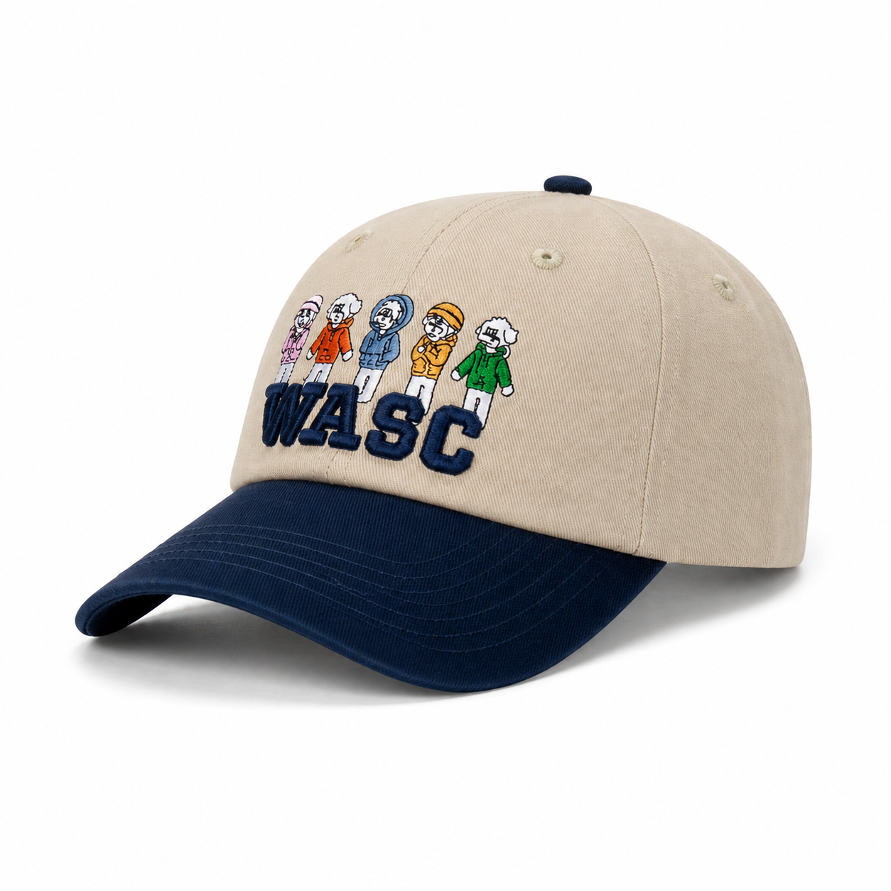custom color block 3d embroidered baseball cap