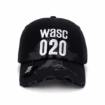 Custom Distressed Ripped Edge Velcro Embroidered Baseball Cap