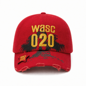 Custom Distressed Ripped Edge Velcro Embroidered Baseball Cap