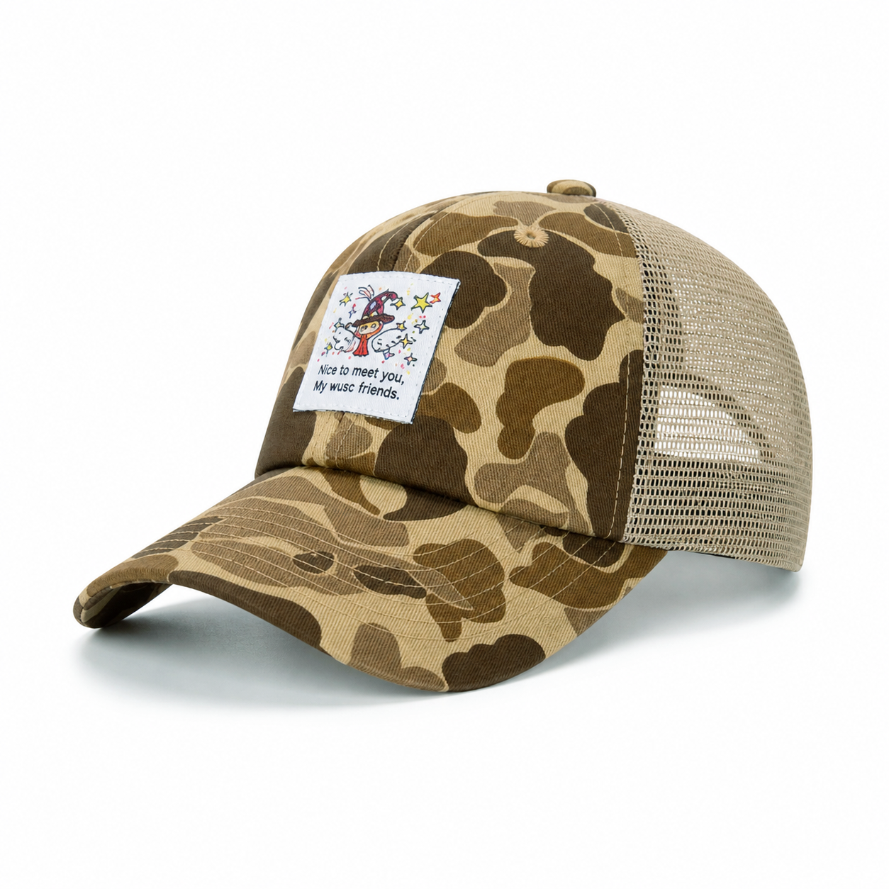custom woven label embroidered mesh breathable baseball cap