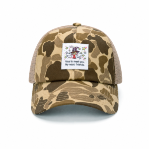 custom woven label embroidered mesh breathable baseball cap