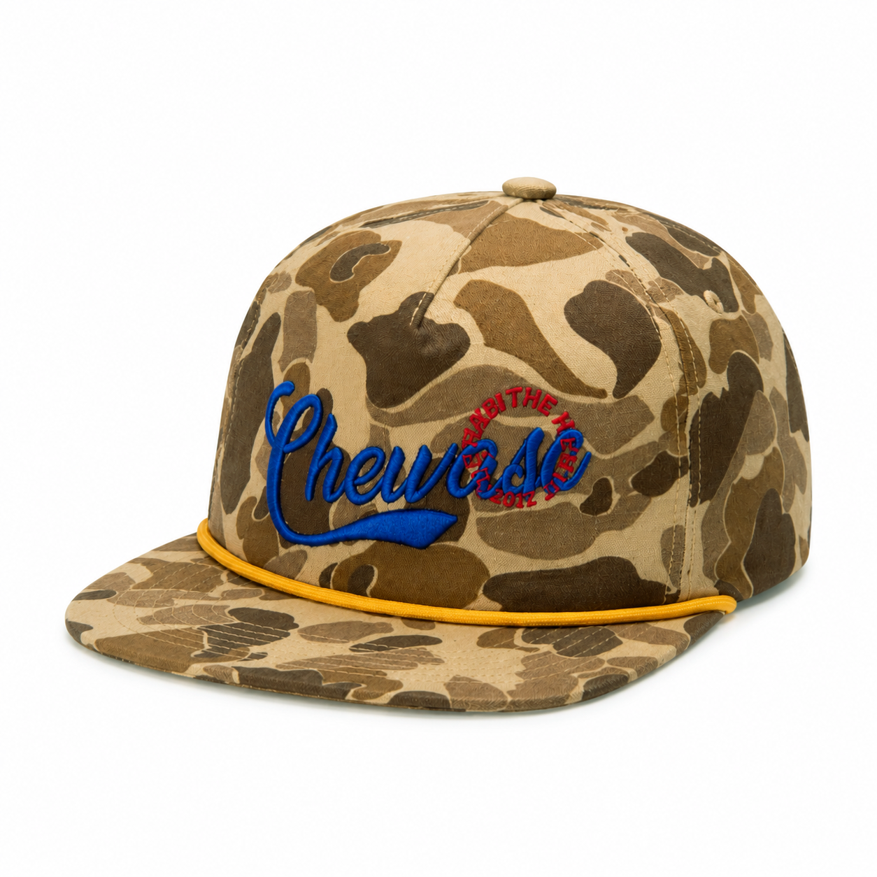 custom camo strap embroidered baseball cap