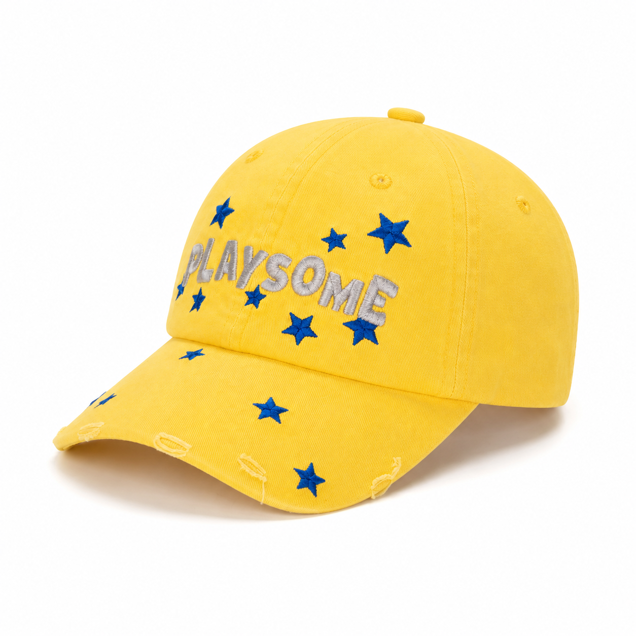 custom star 3d embroidery distressed ripped baseball cap