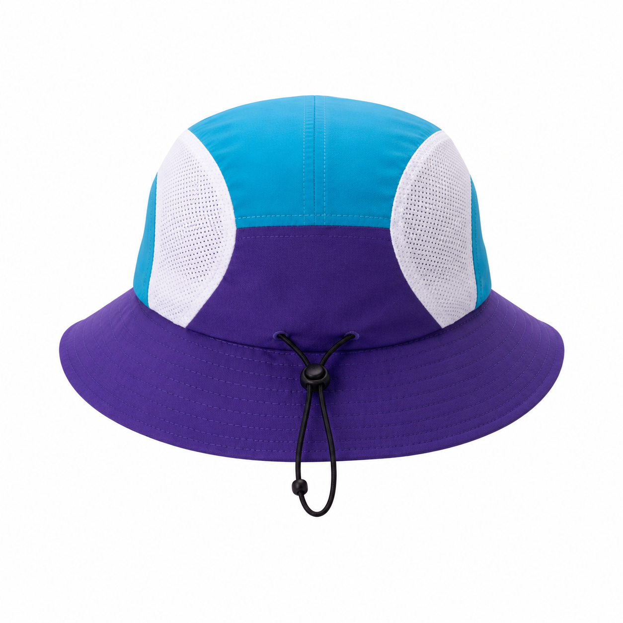 custom color blocked mesh embroidered breathable sun protection waterproof bucket hat