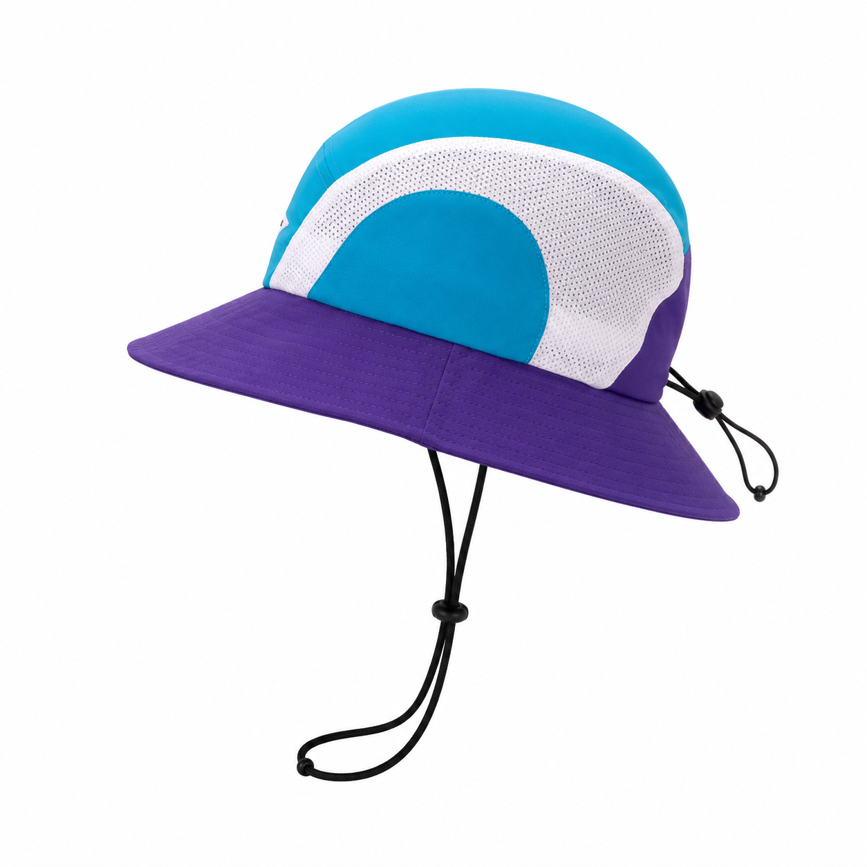 custom color blocked mesh embroidered breathable sun protection waterproof bucket hat