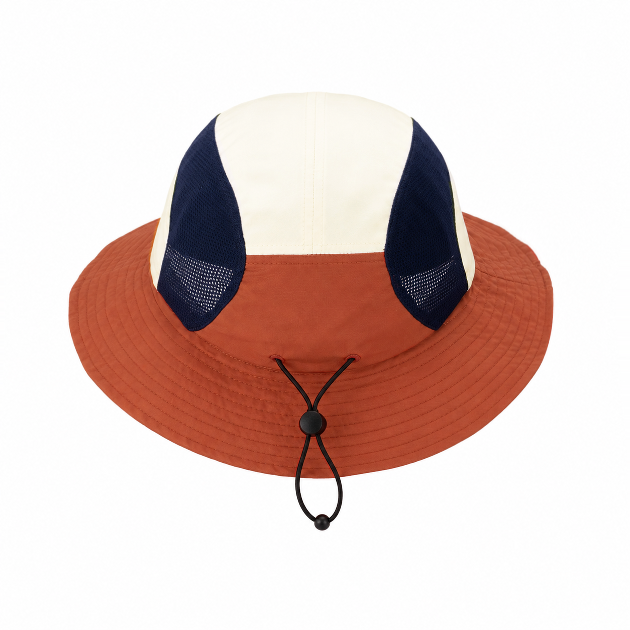 custom color blocked mesh embroidered breathable sun protection waterproof bucket hat