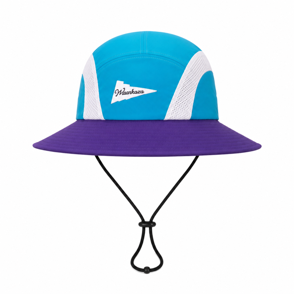 custom color blocked mesh embroidered breathable sun protection waterproof bucket hat