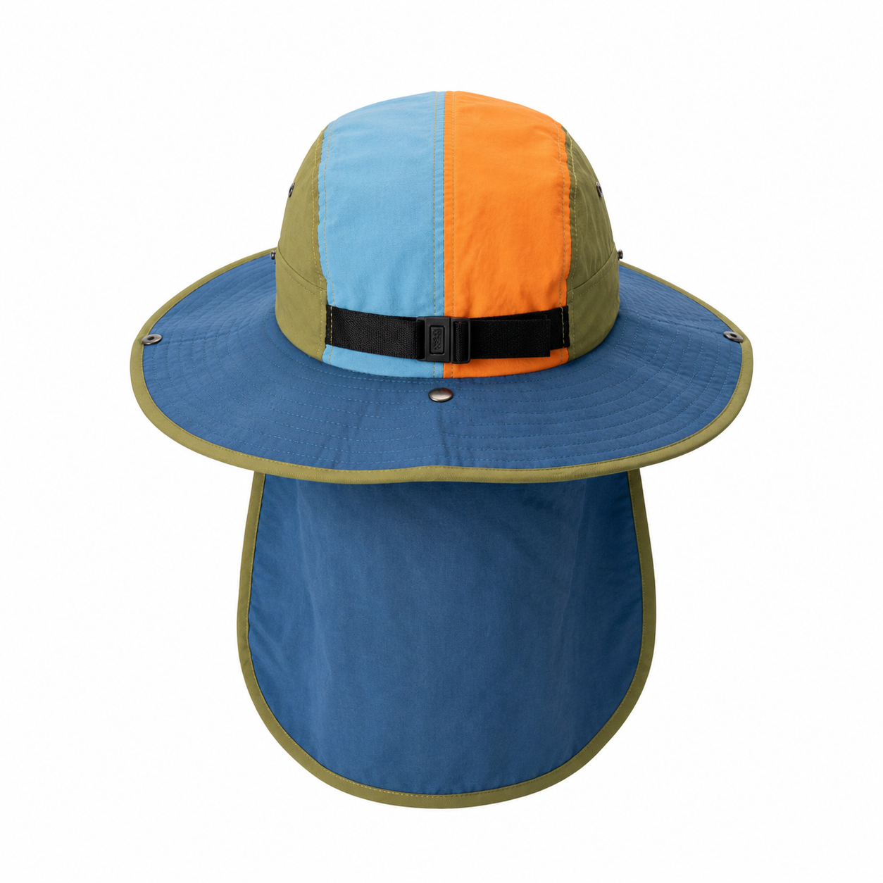 custom color blocked patch logo sun protection waterproof foldable bucket hat