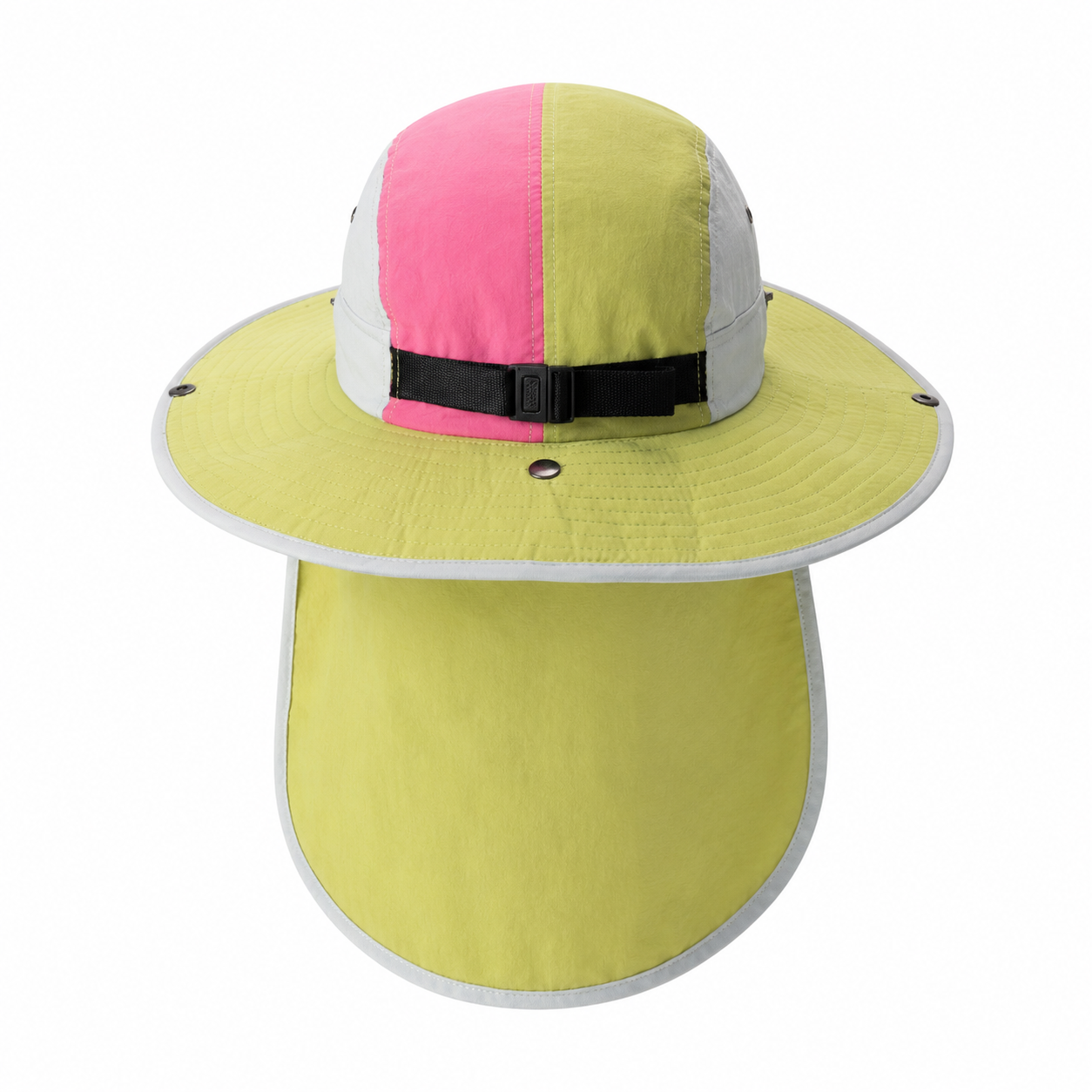 custom color blocked patch logo sun protection waterproof foldable bucket hat