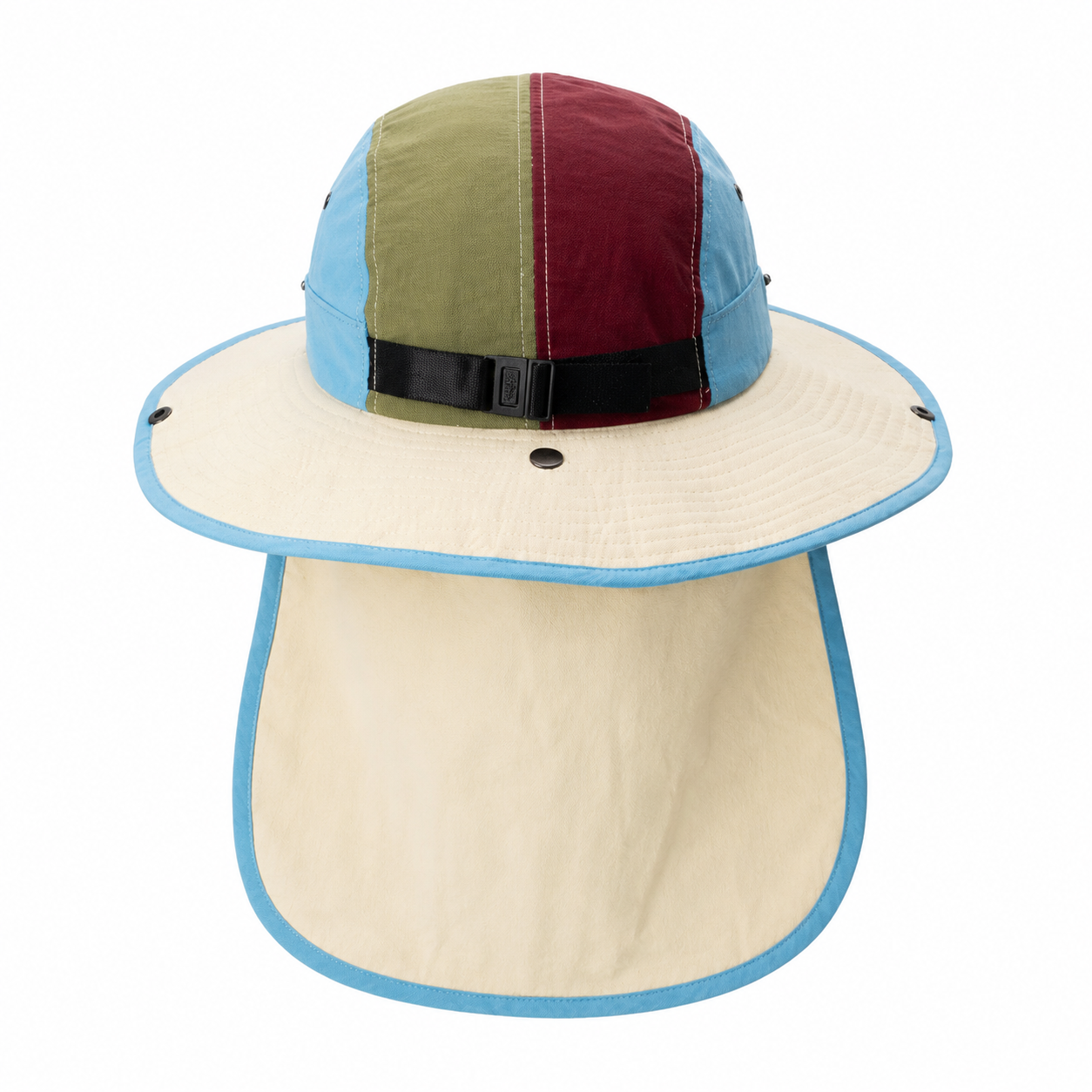 custom color blocked patch logo sun protection waterproof foldable bucket hat