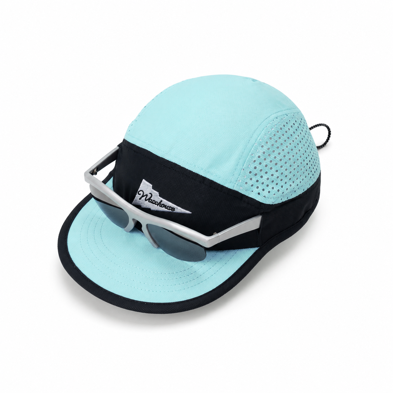 custom color blocked embroidered mesh breathable sun protection flat brim baseball cap