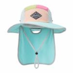 custom color blocked patch logo sun protection waterproof foldable bucket hat