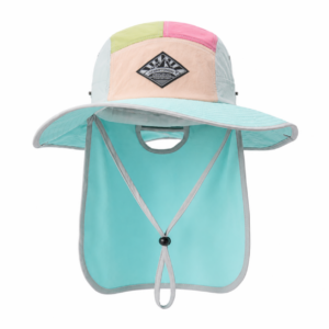 custom color blocked patch logo sun protection waterproof foldable bucket hat