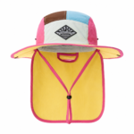 custom color blocked patch logo sun protection waterproof foldable bucket hat