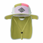 custom color blocked patch logo sun protection waterproof foldable bucket hat