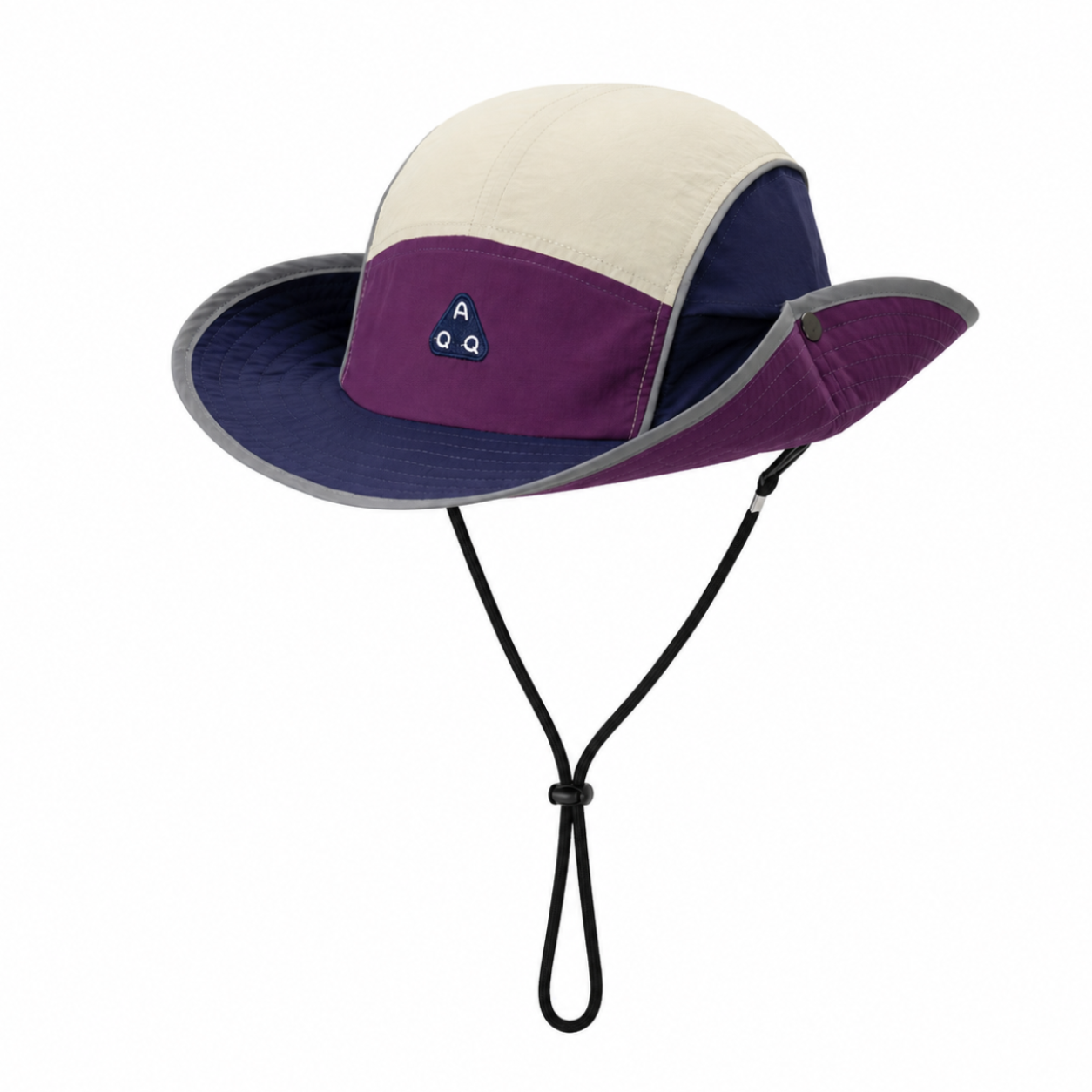 custom embroidered patch bucket hat with wind strap, quick dry, waterproof & sun protection