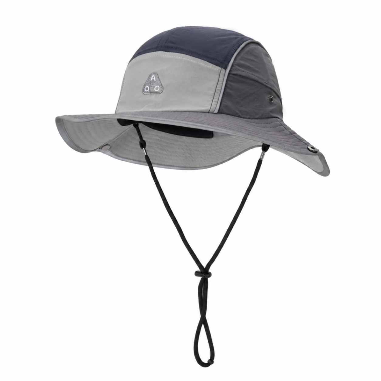 custom embroidered patch bucket hat with wind strap, quick dry, waterproof & sun protection
