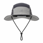 custom embroidered patch bucket hat with wind strap, quick dry, waterproof & sun protection
