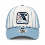 custom striped color blocked drawstring embroidered baseball cap