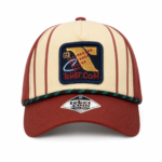 custom striped color blocked drawstring embroidered baseball cap