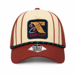 custom striped color blocked drawstring embroidered baseball cap