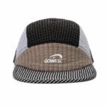 custom striped color blocked reflective patch 5 panel cap