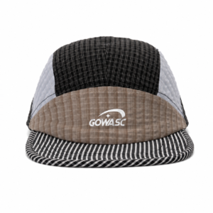 custom striped color blocked reflective patch 5 panel cap