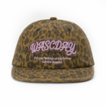 custom leopard print embroidered sun protection flat brim baseball cap