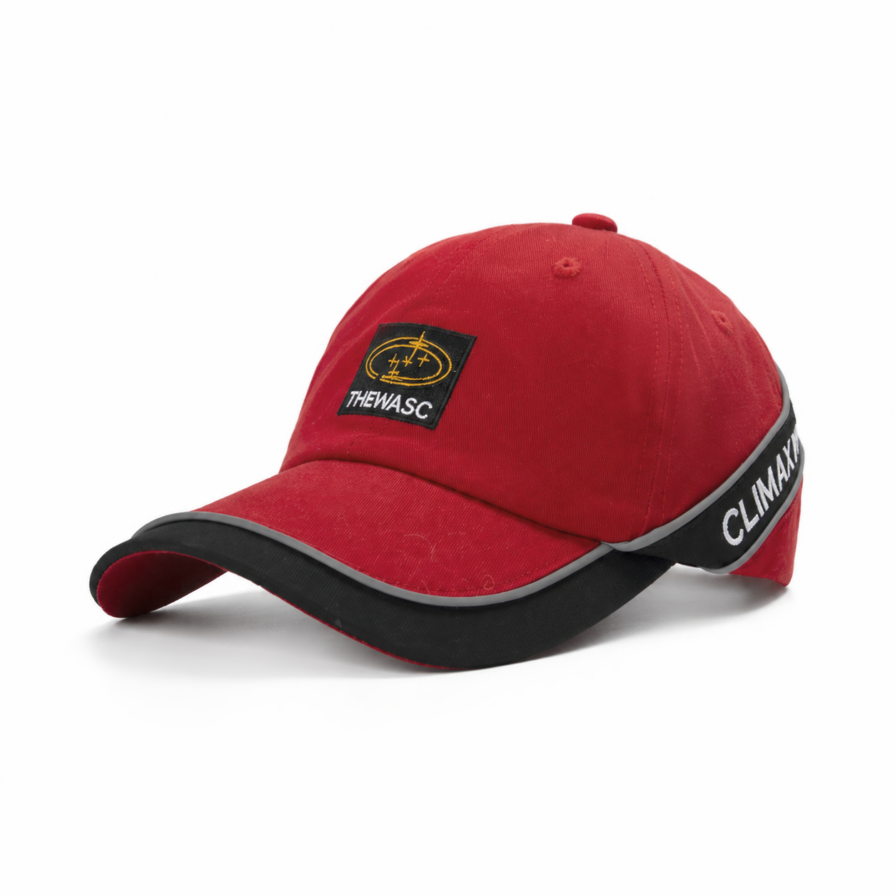 custom double brim color blocked embroidered baseball cap