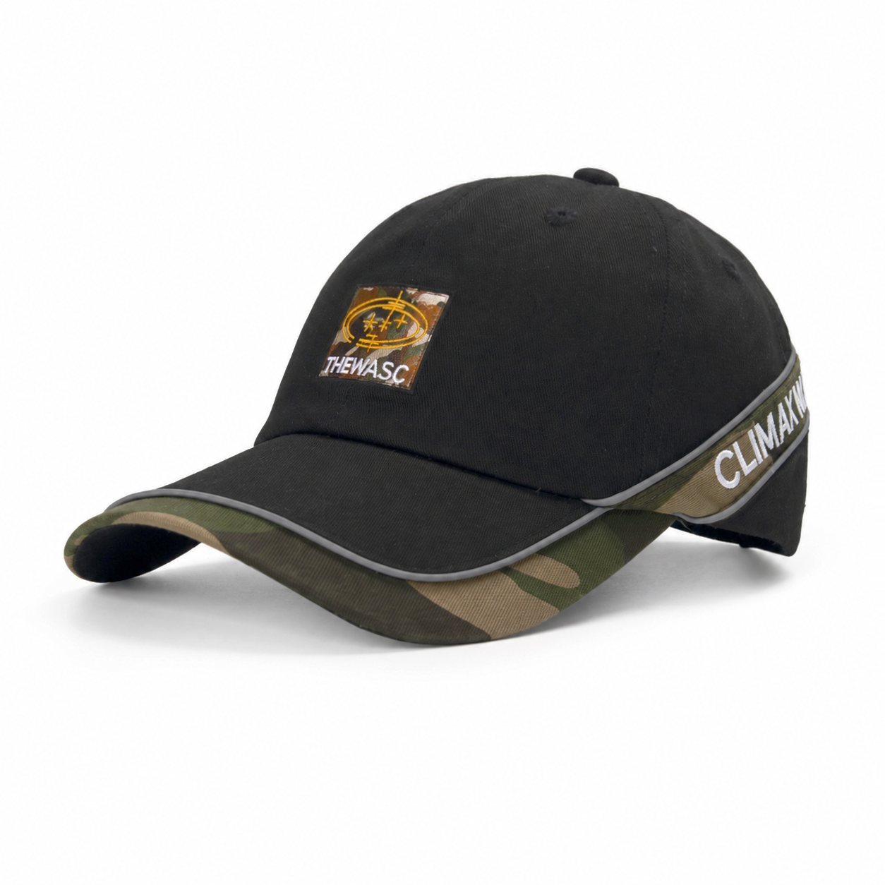 custom double brim color blocked embroidered baseball cap