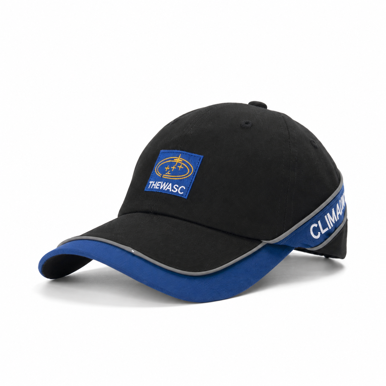 custom double brim color blocked embroidered baseball cap