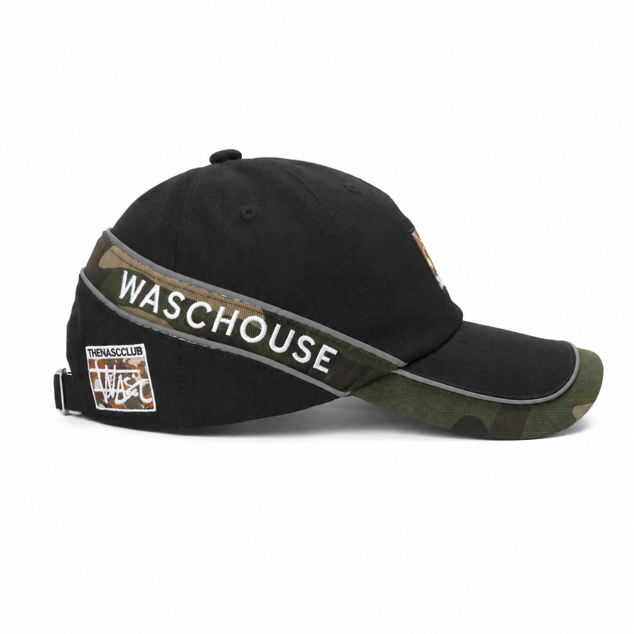 custom double brim color blocked embroidered baseball cap